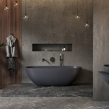 Vermont Graphite Freestanding Stone Bath 1700mm