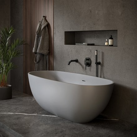 Vermont Mako Grey Freestanding Stone Bath 1700mm