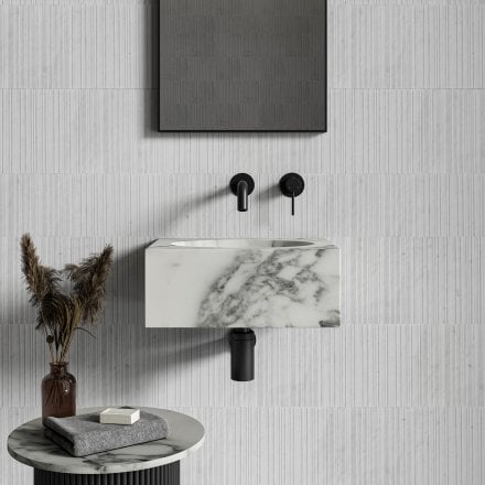 Vista Arabescato Marble Wall Hung Basin 400mm