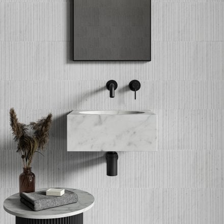Vista Carrara Marble Wall Hung Basin 400mm