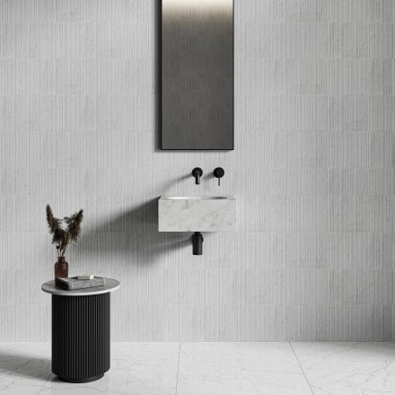Vista Carrara Marble Wall Hung Basin 400mm