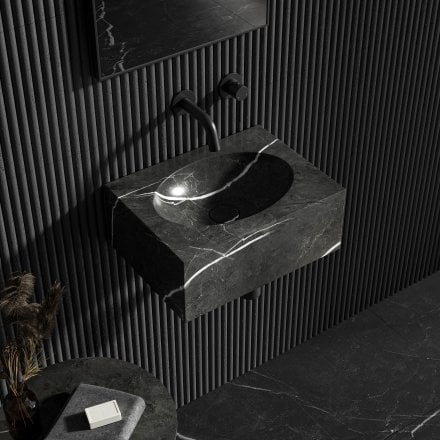 Vista Pietra Grey Marble Wall Hung Basin 400mm