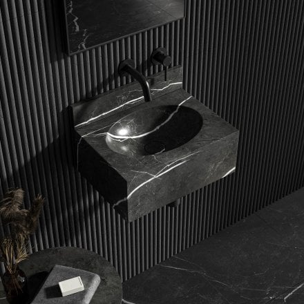 Vista Pietra Grey Marble Wall Hung Basin 400mm