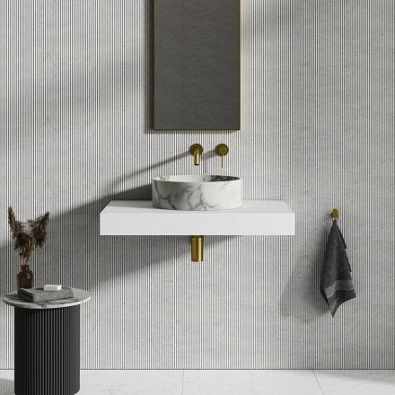Volta Arabescato Marble Countertop Basin 400mm