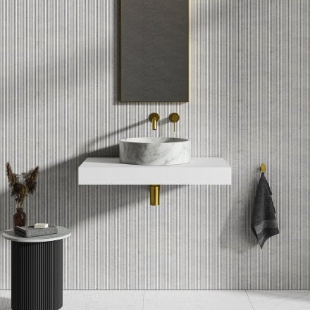 Volta Carrara Marble Countertop Basin 400mm