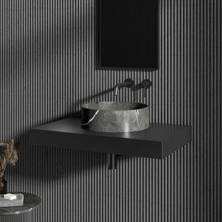 Volta Pietra Grey Marble Countertop Basin 400mm