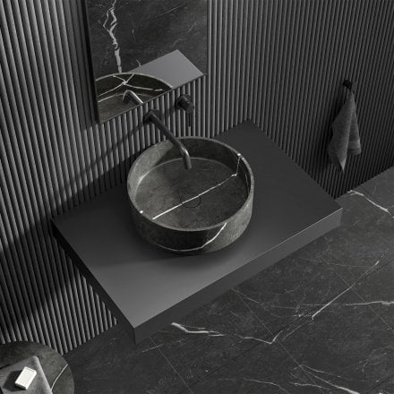 Volta Pietra Grey Marble Countertop Basin 400mm