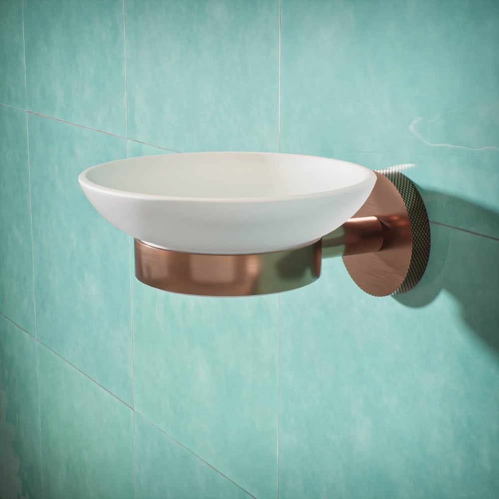 Voss Knurled Wall Mounted Soap Dish Holder