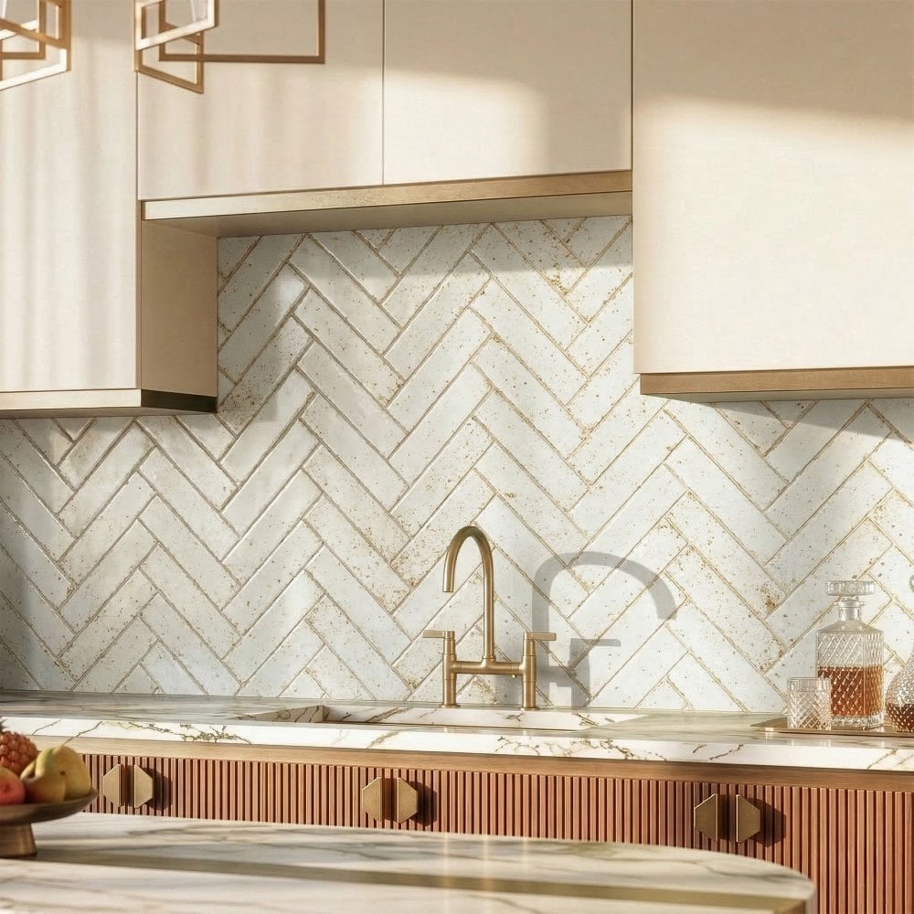 White Gloss - Aura Smooth Ceramic Wall Tile 75 x 300mm