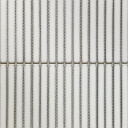 White Gloss - Linear Smooth Mosaic Porcelain Wall Tile 315 x 296mm