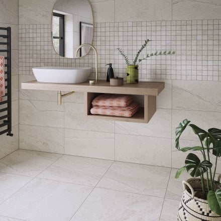 White Matt - Origins Porcelain Wall & Floor Tile 600 x 1200mm