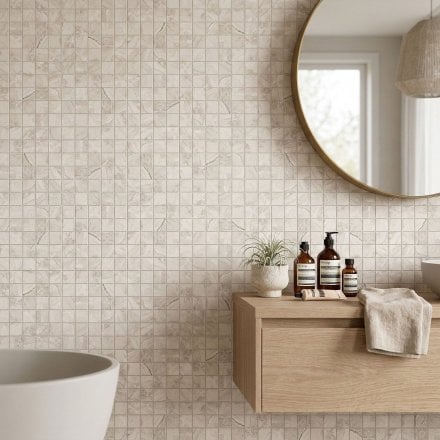 White Matt - Origins Smooth Porcelain Mosaic Tiles 300 x 300mm