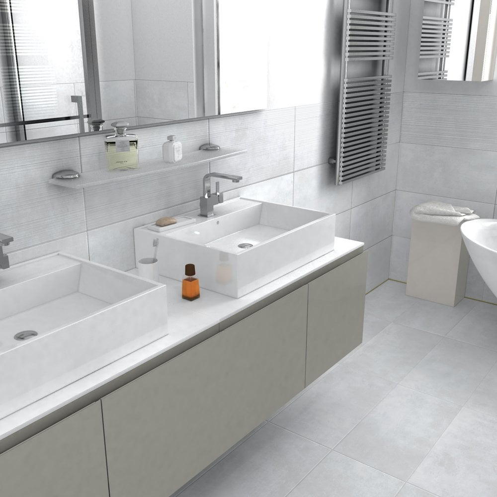 White Matt - Urban Smooth Porcelain Wall & Floor Tile 298 x 600mm