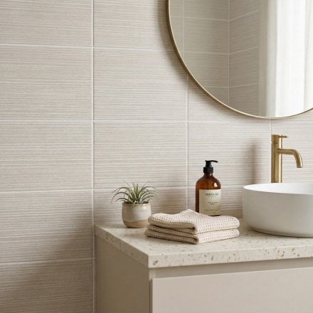 White Matt - Urban Textured Porcelain Wall & Floor Tile 298 x 600mm